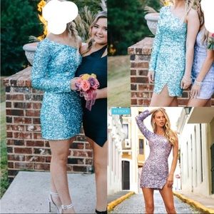 sherri hill homecoming dress 54469! size 6 but altered to fit a 4!